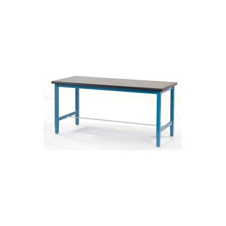 Global Equipment 72 x 30 Phenolic Resin Square Edge Production Bench - Blue 237382-BL